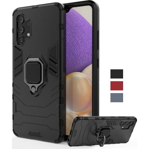For Cover Samsung Galaxy A32 Case Shockproof Bumper Ring Holder Stand Armor Phone Back Cover For Samsung Galaxy A32 4G 5G Case