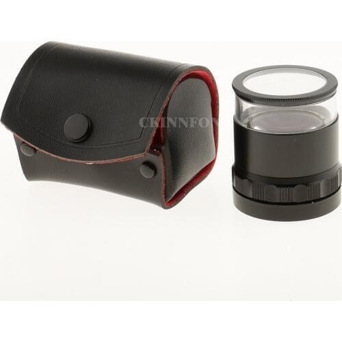 DHL 50PCS Handheld LED Scale Loupe Jeweler Magnifying 10X Magnifier 8 LED Light (Size: as Described, Color: Black)