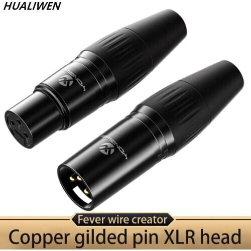 1Pcs 3Pin Metal Alloy XLR Speaker Plug Male Cannon Splice Adapter Microphone Mixer Amplifier Plastic Tube Balance Audio Jack