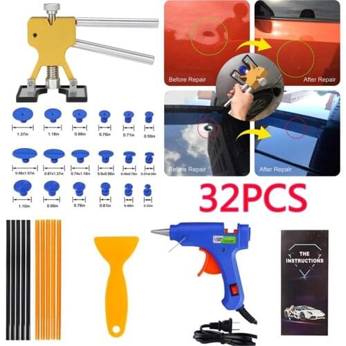 Car Paintless Dent Repair Tools Dent Puller Kit Car Body Repair Hand Tool Car Dent Remover Puller Tools Repair Kit