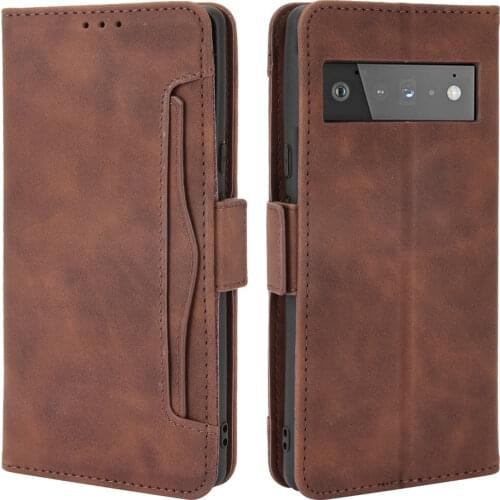 Flip Case Leather Card Slot Removable for Google Pixel 6 Pro 5G Luxury Cover Silicone Bumper 360 Protect Funda Pixel6 6Pro Capa