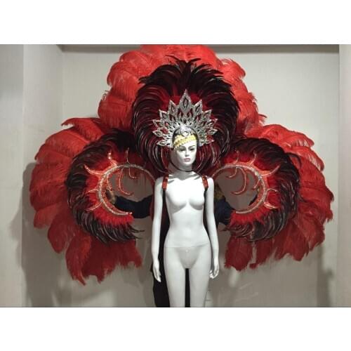 Latin dance Samba accessories Fashion exquisite headdress feathers Delicate dance shows accessories Samba clothing