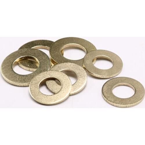 10pcs M2 M3 brass Flat gasket Copper washer Screw bolt fittings 4mm-9mm OD 0.3mm-0.8mm thickness