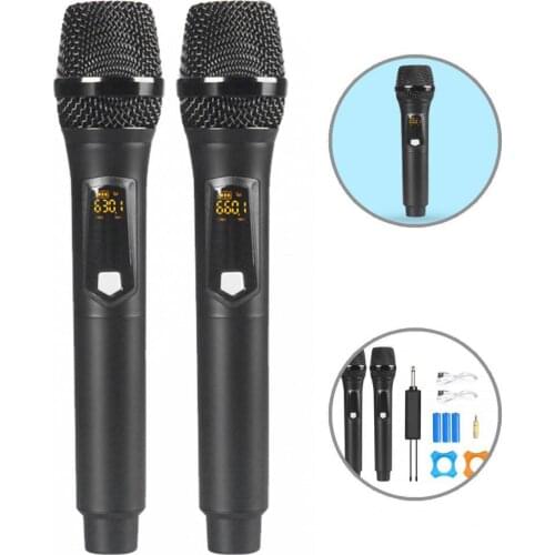 Reliable 2Pcs High-quality UHF Handheld Microphone Compact Dynamic Microphone Dynamic for Mixer