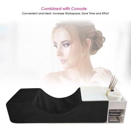 Eyelash Extension Pillow with Pocket Makeup Tools Eyelash Pillow Headrest Support Neck Lash Pillow Grafted Eyelashes Memory Foam
