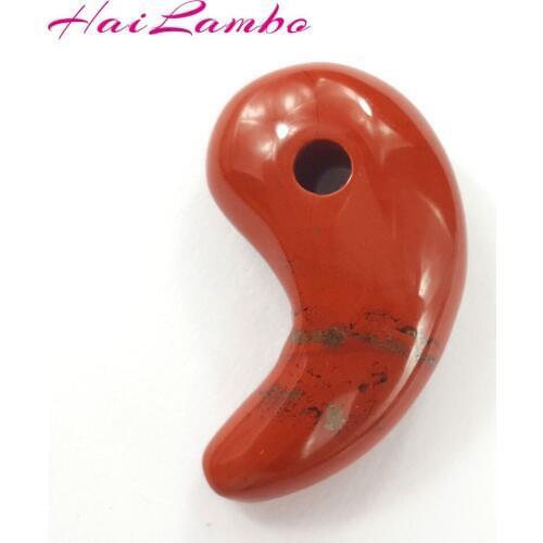 HaiLambo Handmade Natural Rainbow Stone Carved Magatama Pendant Comma Bead Classic for Making Jewelry Pendants for Gift GY04