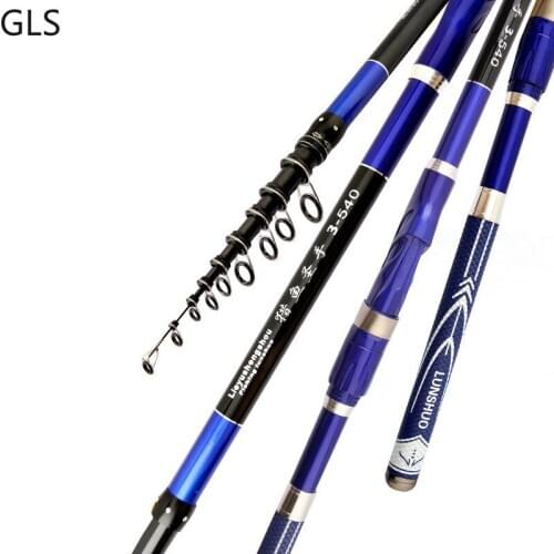New Portable Fishing Rod 2.7M-6.3M Carp Fishing Rod Feeder Hard Fishing Pole Carbon Fiber Telescopic Fishing Rod