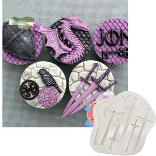 New style sword axe pterodactyl silicone mold dry pace mold chocolate silicone sugar turning mold