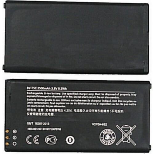 Original BV-T5C battery 2500mah for Nokia Lumia 640 RM 1113 1073 Dual 1077 BVT5C Cellphone batteries
