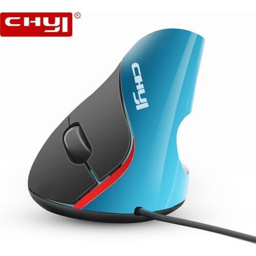 CHYI Wired Ergonomic Vertical Mouse USB Cable 1600DPI Optical PC Mause Gamer 5D Computer Gaming Mice for Laptop Notebook