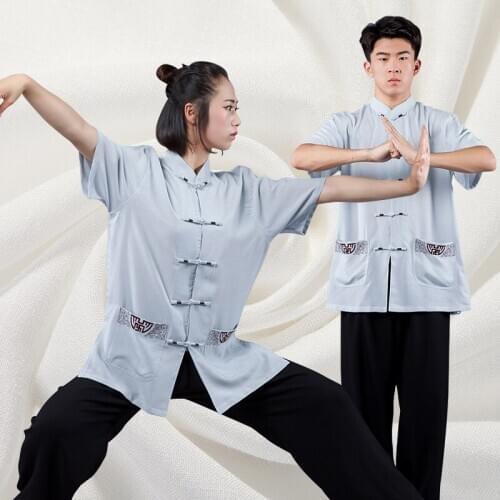 Women Men Yoga Tai Chi Shirt Linen Chinese Traditional Loose Sweatshirt Jogger Workout Casual Kungfu Meditation Shirt Sportswear