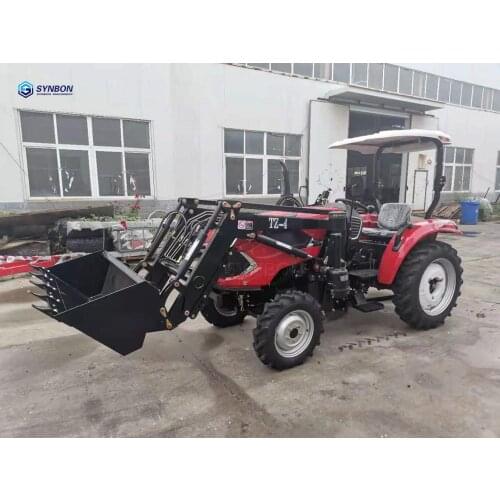 New 60hp 4WD Auxiliary Tools Farm hHdraulic Orchard Greenhouse Tractor With Loader