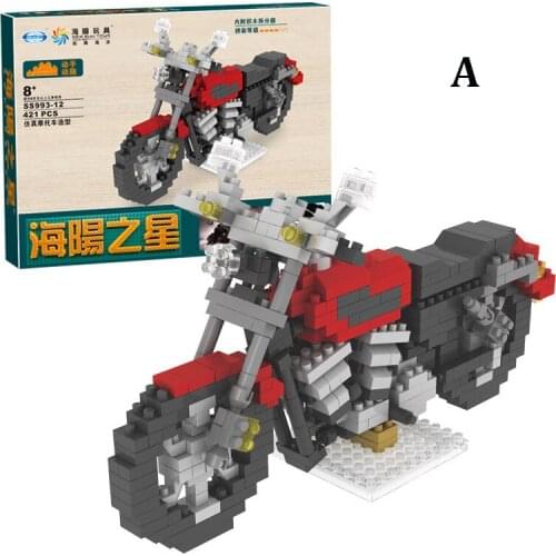 Motorcycle Series Diamond Building Mini Assembly Building Blocks Tool Miniature assembled Childrens Educational Kids Toys