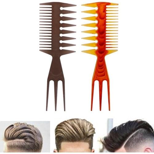 Wide Teeth Hairbrush Fork Comb Men Beard Hairdressing Brush Barber Shop Styling Tool Salon Accessory Afro Hairstyle