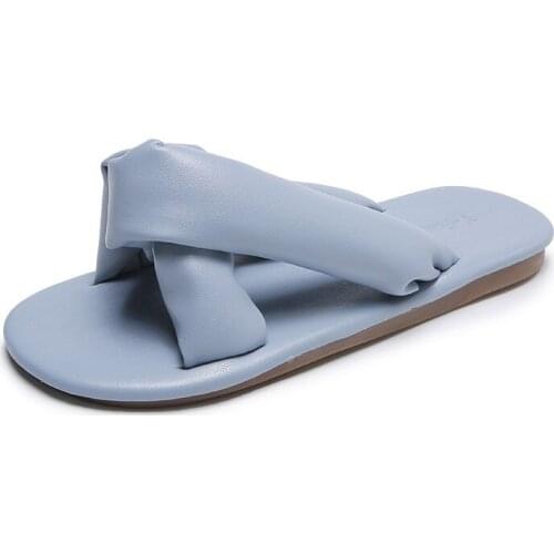Cross Strap Summer Fashion Slippers Womens Flip Flops Ladies Beach Slippers Candy Colors Flat Women Sandals Outdoor Non-slip