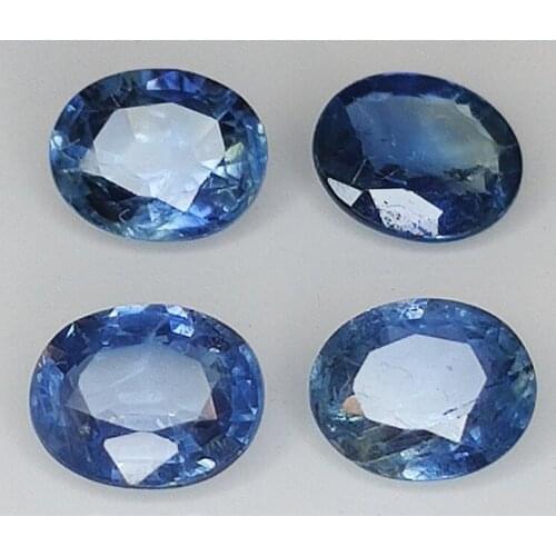 Blue sapphire oval cut 6x5mm 2pz