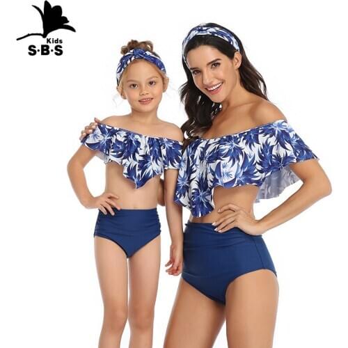 Одинаковые купальники для мамы и дочки Springblossoms China At AliExpress