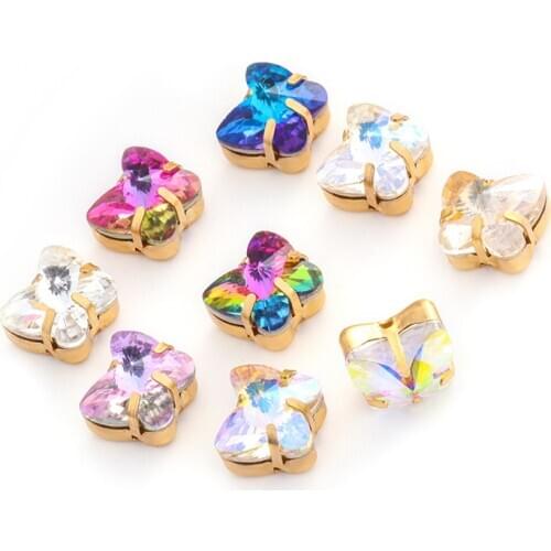 Astrobox Butterfly With Claw Rhinestone Crystal stones DIY Jewelry Making Loose Beads DIY Clothing & Accessories Clothing Shoes