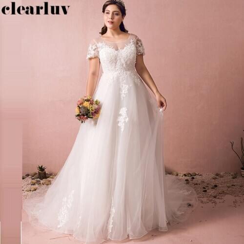 Wedding Dress Plus Size Trailing Pregnant Woman Bride Dress Vestido De Novia T470 Free Shipping 2019 White Elegant Wedding Gowns