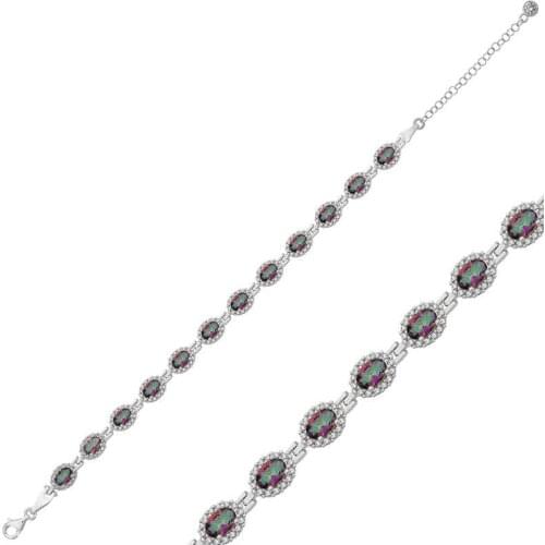 Tevuli 925 Sterling Silver Oval Water Ways Women 'S Bracelet