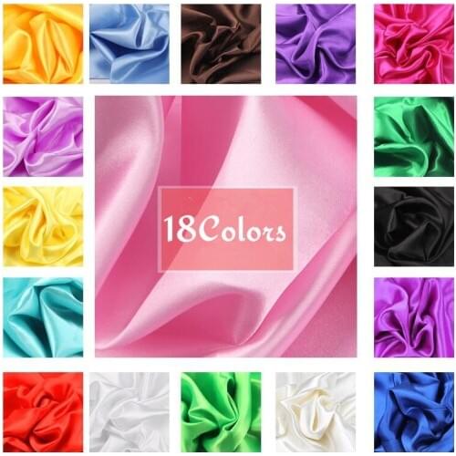 100cm*150cm 16Colors Silks and Satins Fabric Satin Color Butyl Silk Gift Box Lining Lieb Shiny fabrics Clothing Sewing Plain