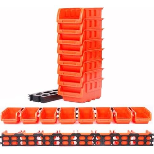 Toolbox ABS Awall-mounted storage box foldable tray hardware screw tool organize box parts garage unit shelves components box