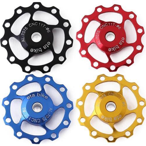 11T Teeth Bicycle Rear Derailleur Bearing Guide Wheel Rear Eceleration Pulley Bearing Wheel MTB Road Guide Roller Bearing Parts