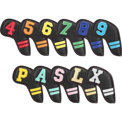 Durable Golf Iron Headcover Waterproof Anti- PU Irons Head Cover Wedges Protector Club Protection