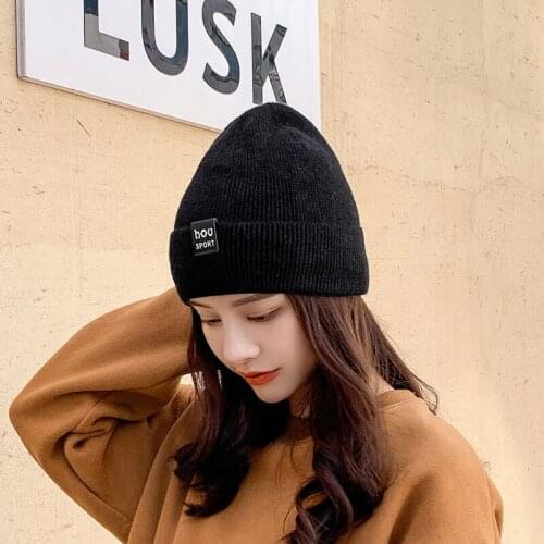 Ladies Woolen Hat Winter Korean Lovers Plus Velvet Thick Knit Hats Outdoor Windproof Earmuffs Student Fashion Borderless Cap