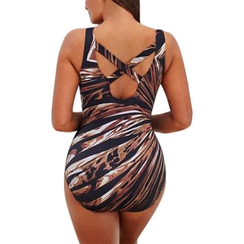 Plus Size One Piece Swimsuit, Womens Sleeveless Swimming Costume Bathing Suit Padded Swimsuit