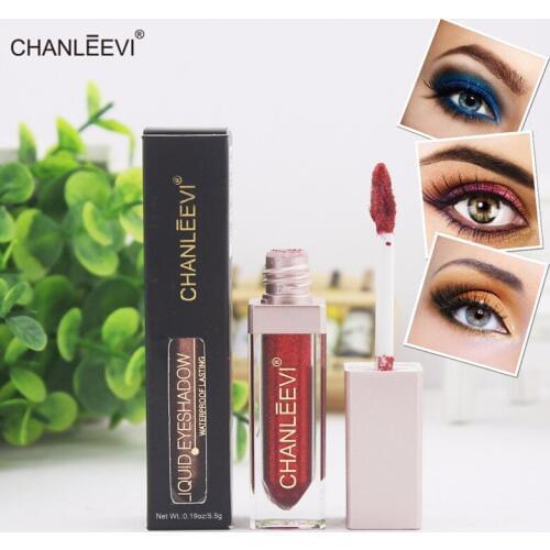 1PC Professional Brand Shimmer Eye Shadows Makeup Waterproof Pigment Warm Nude Pink Red Color Liquid Eyeshadow Makeup maquillage