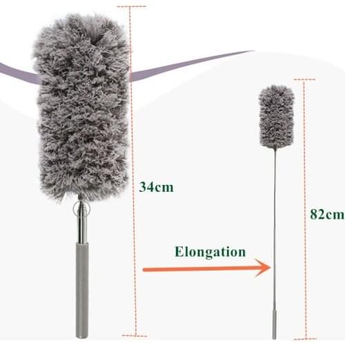 2Pcs Extendable Duster Long Handle Home Air Conditioning Cleaning Brush Practical Telescopic Pole Easy Apply Extension Lengthen