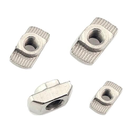 50PCS M4 M5 M6 M8 Hammer Nut For 4545 Aluminum Profile T Fastener Sliding Nut Nickel Plated Carbon Steel Aluminum Connector