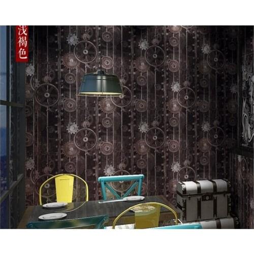 Beibehang wallpaper for walls 3 d Mural 3d Vintage industrial wind wallpaper roll England LOFT gear iron papier peint mural 3d