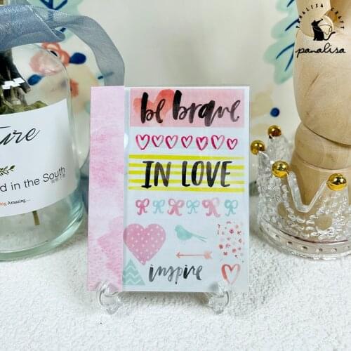 Panalisacraft 4 sheets Planner Stickers Diary Washi Sticker for Scrapbooking DIY Projects/Photo Album/Card Making Crafts