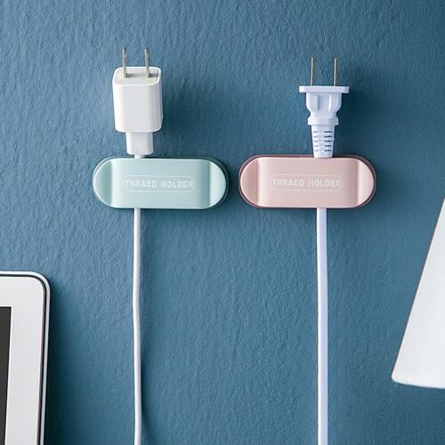 4pcs Power Plug Seamless Socket Storage Holder Punch-Free Adhesive Hook Waterproof Wall Hanger For bathroom Home Accessories