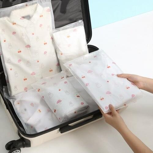 5 Pcs Travel Storage Transparent Waterproof Clothes Underwear Socks Sorting Organizer Dirty Clothes Bag Clothes Storage Sorting