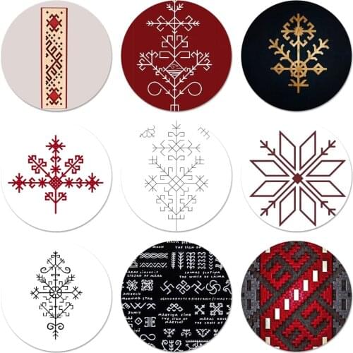 58mm Latvian Ethnic Sun Tree Badge Brooch Pin Accessories For Clothes Backpack Decoration gift