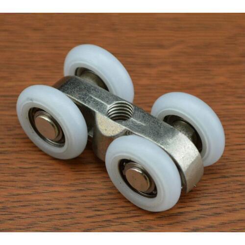 8Pieces Shower glass sliding door fittings hanging small pulley wheel hanging conventional four-track roller wheel pulley