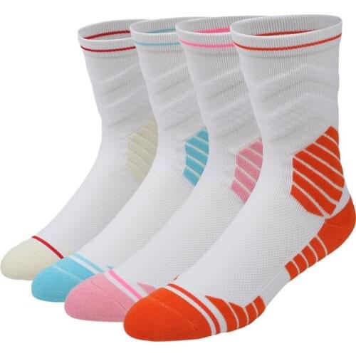 Mens and Womens Basketball Socks Towel Bottom Sweat-absorbent Non-slip Sports Socks Shock Absorption Outdoor Running Socks