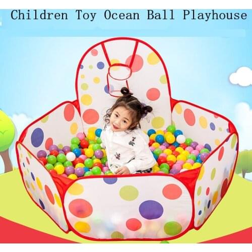 Ball Pool Pit With Basket Children Toy Ocean Ball Playhouse For Kids Baby Toys Tents Foldable Outdoor Park Sports Game Dry Pool