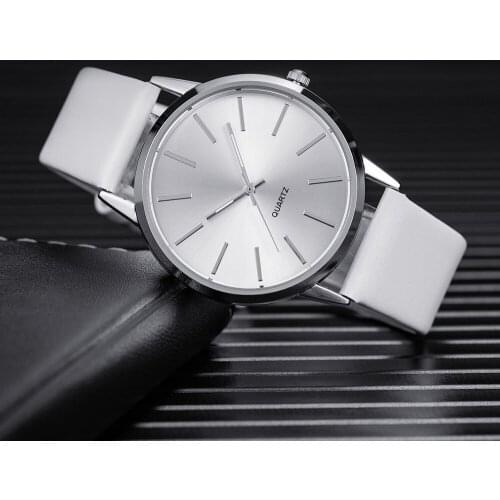 Simple Pretty Womens Watches Leather Sport Watch for Women Mens Wrist Watches Unisex Quartz Watch Montre Femme Watch damski