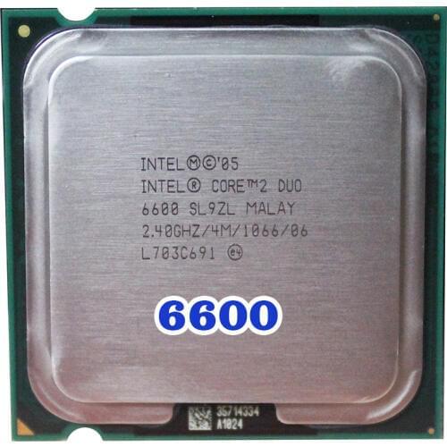 Original INTEL Core 2 Duo E6600 Socket LGA 775 CPU Processor (2.4Ghz/ 4M /1066MHz) 65W