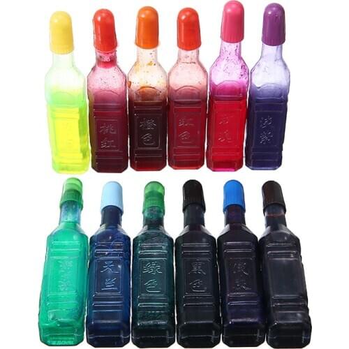 12 Colors/set 8ml Colorful Resin Dye Pigment DIY Making Slime Supplies Accessories Epoxy Resin Ink Dye Ink