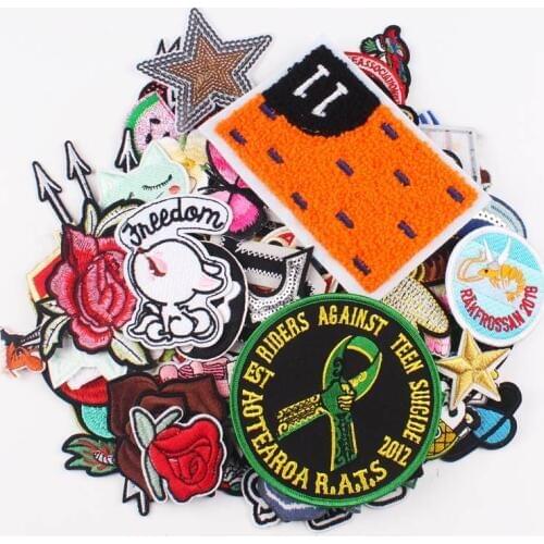 Nicediy 20 Pieces Mixed Stickers 3D DIY Garment Badge Patch to Cloth Accessory Sewing Embroidery Ironing Sequins Applique Decor