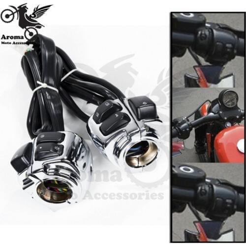 Top quality chrome retro motorbike switch for harley controller motorcycle switches headlight flashers horn moto control