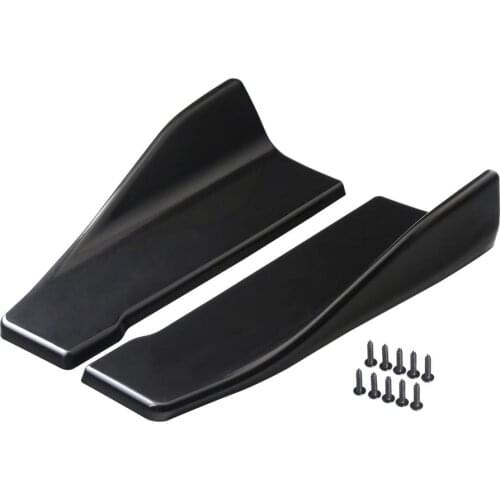 Universal Car Rear Bumper Apron Left Right Bottom Line Spoiler Black Rear Wrap Angle Car Side Skirt Rear Lip Modification
