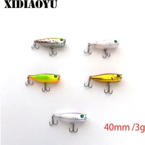Wavelet climb fishing lures, 5 colors for choose, popper crank bait 40mm 3g, Floating bait