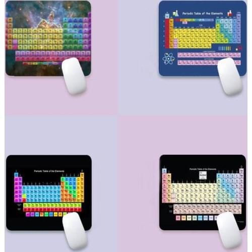 Periodic Table Of The Elements Durable Rubber Mouse Mat Pad Native Rubber Special Game Mouse Pad Polyethylene Table Mat Non Slip