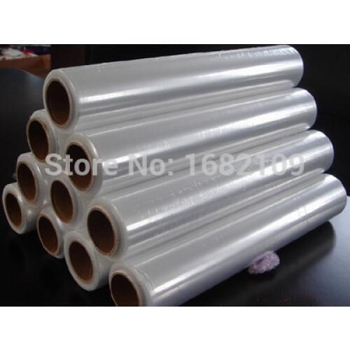 Food fresh shrinking film roll,PE,W30cm*L200m*T10micro,OD27mm,clear,100% virginal food grade,meet SGS,specialty to superstore
